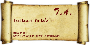 Teltsch Artúr névjegykártya